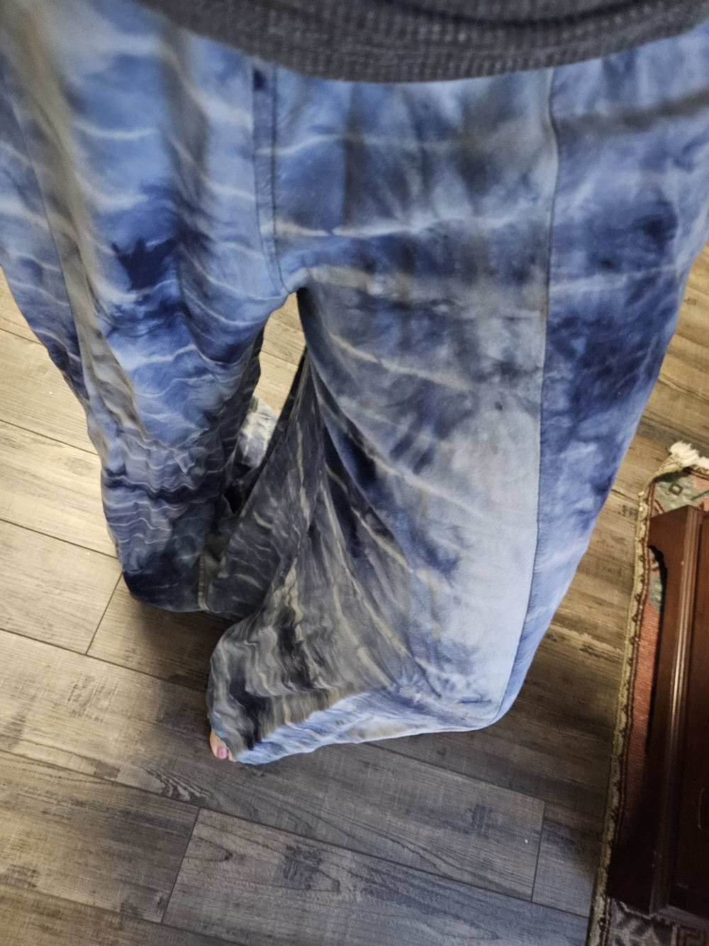 Tie-Dye Wide Leg Pants in Blue